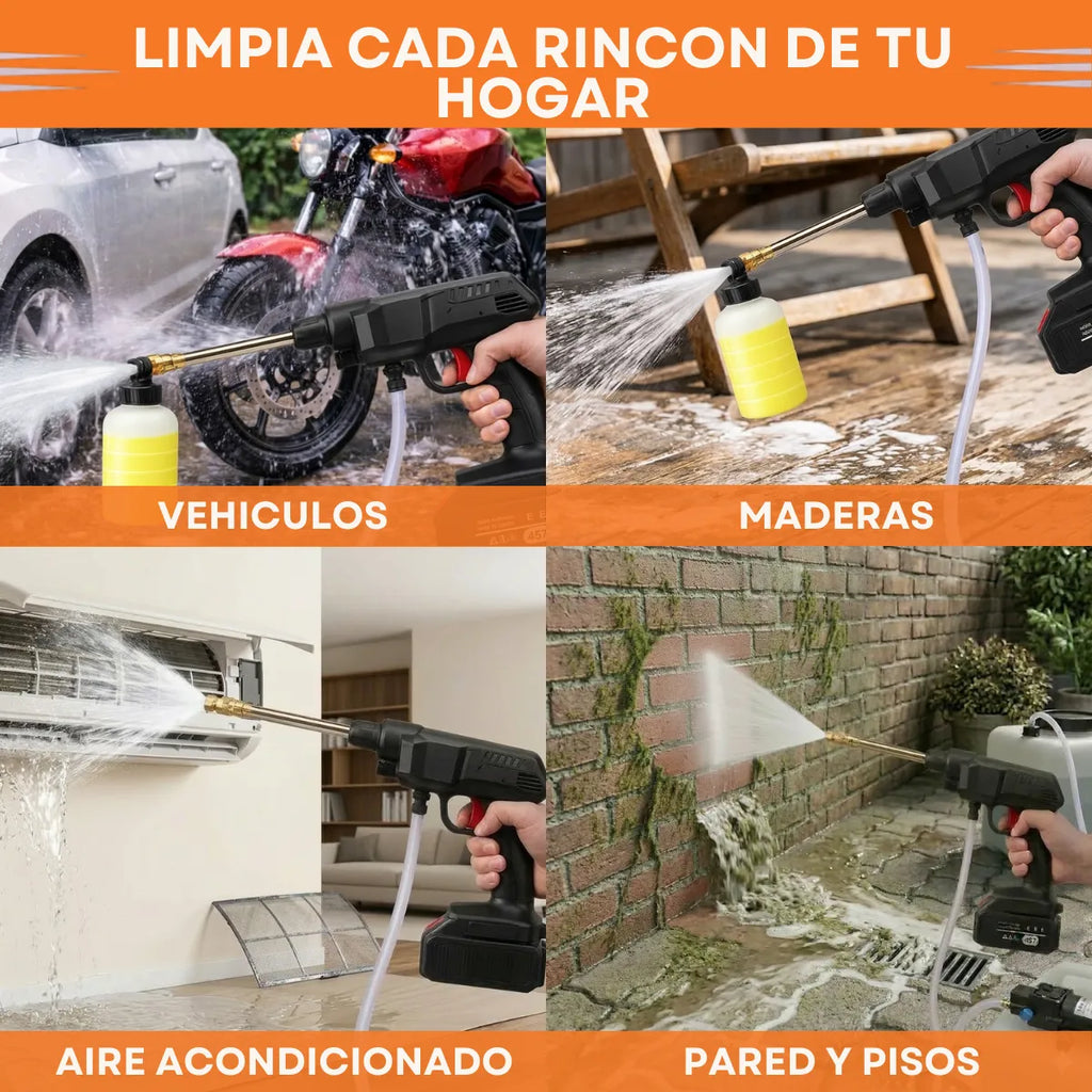 Hidro Lavadora Portatil Doble Bateria